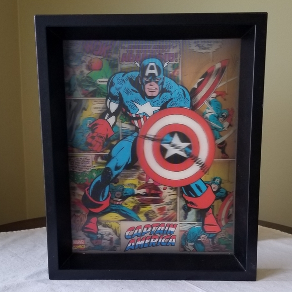 Marvel - "Iron Man" and "Captain America" Framed Wall Art - Picture 5 of 9